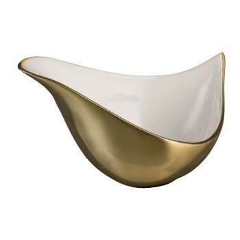 Aluminium Schale, ELEGANZA 21x12x12cm, Vanille