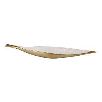 Aluminium Schale, länglich, ELEGANZA 42x10x4,5cm, Vanille