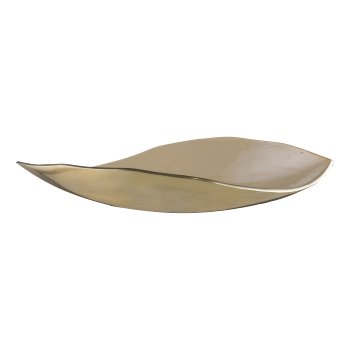 Aluminium bowl, twisted, ELEGANZA 44x15x9cm, wheat