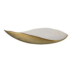 Aluminium Schale, twisted, ELEGANZA 44x15x9cm, Vanille