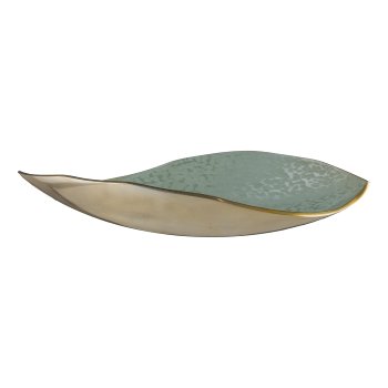 Aluminium bowl, twisted, ELEGANZA 44x15x9cm, cloud blue