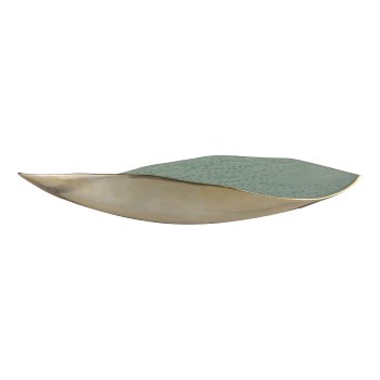 Aluminium bowl, twisted, ELEGANZA 65x20x11cm, cloud blue
