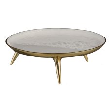 Aluminium plate on foot, presenter, ELEGANZA 30x30x9cm, vanilla