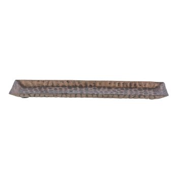 Aluminium bowl, rectangular, HAMMERED EARTH 50x18x2cm, copper