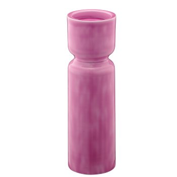 Metal candle holder, 10.5x10.5x35cm, dusty lilac