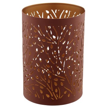 Metallwindlicht, 3er Set, 8x8x10/10x10x15/13x13x20cm, amber