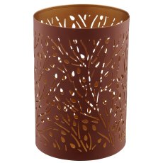 Metallwindlicht, 3er Set, 8x8x10/10x10x15/13x13x20cm, amber