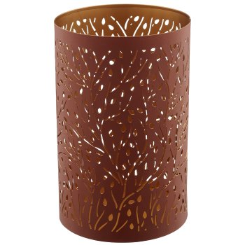 Metallwindlicht, 3er Set, 8x8x10/10x10x15/13x13x20cm, amber