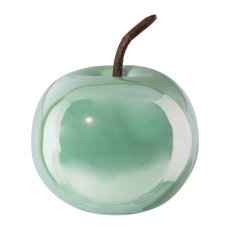 Ceramic Decoration Apple Pearl Efct, 8x6.5cm, Light Green