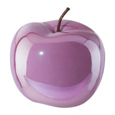 Ceramic Decoration Apple Pearl Efct, 12x9,5cm, Raspberry