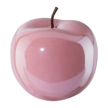 Keramik Deko Apfel PEARL EFCT, 15x12,5cm, pink