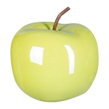 Ceramic Decoration Apple PEARL EFCT, 15x12.5cm, green