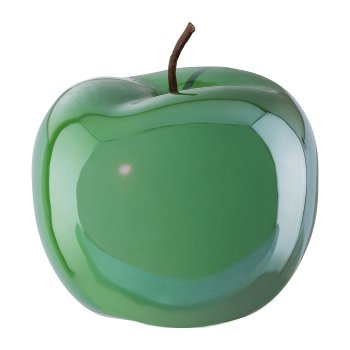 Ceramic Decoration Apple Pearl Efct, 15x12.5cm, Jade