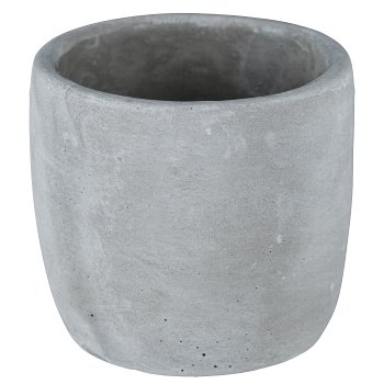 Keramik Übertopf CONIC WASHED, 9,5x9cm, grau