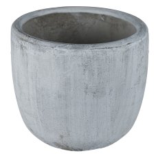 Ceramic Cachepot Conic Washed, 11,5x11cm, Grey