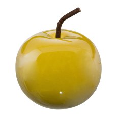 Ceramic Apple Pearl Efct, 8x6,5cm, Mustard
