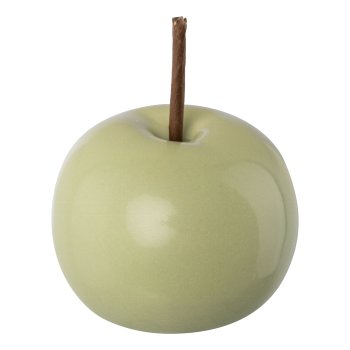 Ceramic Apple MATT, 8x6,5cm, green tea