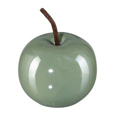 Keramik Apfel PEARL EFCT, 8x6,5cm, hell grün