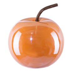 Ceramic Apple Pearl Efct, 12x9,5cm, light orange
