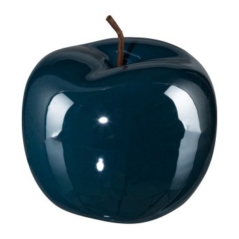 Ceramic Apple Pearl Efct, 12x9,5cm, Dark Blue