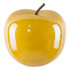Ceramic Apple Pearl Efct, 15x12,5cm, yellow