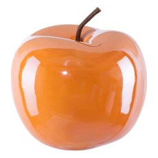 Ceramic Apple Pearl Efct, 15x12,5cm, light orange