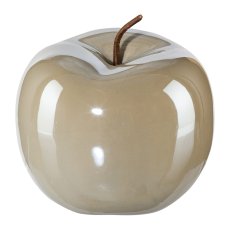 Keramik Apfel PEARL EFCT, 15x12,5cm, grau