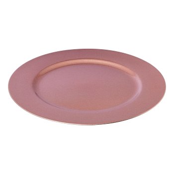 Melamine Plate Round Shining, 33cm, Pink