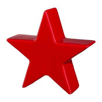 Ceramic Star Red Christmas, 4x13cm, Red