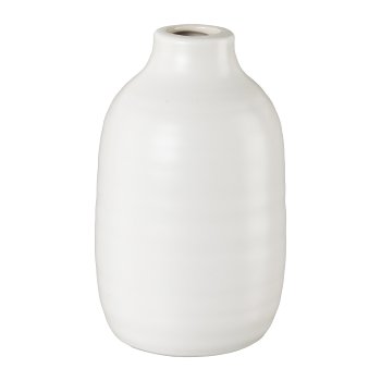 Keramik Vase PRESENCE, 8x8x13,5cm, weiß