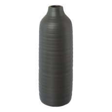 Ceramic Vase Presence, 9x9x24cm, silver-black