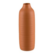 Keramik Vase PRESENCE, 9x9x24cm,zimt