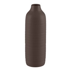 PRESENCE Ceramic Vase, 9x9x24cm, dark brown