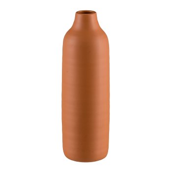 Keramik Vase PRESENCE, 10x10x30cm, zimt