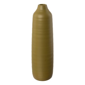 Keramik Vase PRESENCE, 11x11x40cm, senf