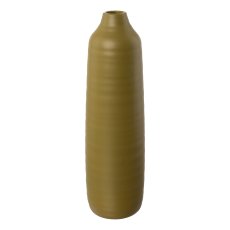 PRESENCE Ceramic Vase, 12,5x12,5x49cm, mustard
