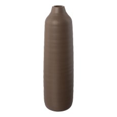 PRESENCE Ceramic Vase, 12.5x12.5x49cm, cafe