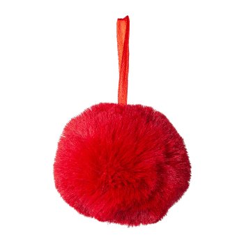 Polyester Ball Hanger, 8x8x cm, Red, 6/Piece