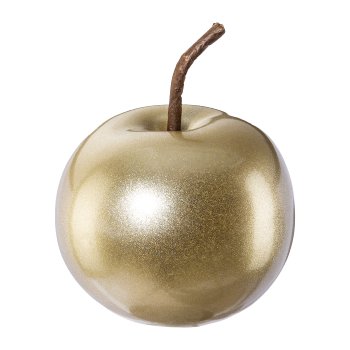 Ceramic Apple Festival, 8x8x6,5cm, Gold, Lepuro