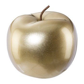Ceramic Apple Festival, 12x12x9,5cm, Gold, Lepuro