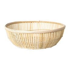 Bamboo Bowl set of 2 Quito, 34x34x10/40x40x12cm, Natural, 2/Set