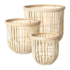 Bamboo Basket 3 Pcs. Set