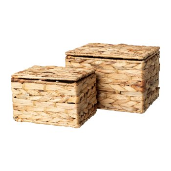 Natur Box rechteckig Storage HONDRA, 17x13x11/21x17x14cm, natur, 2/Set