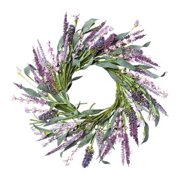 Foam Wreath with Lavender, 20x20cm, Lavender