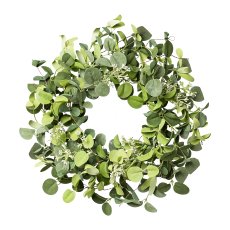 Foam Leaves Wreath, 40x40cm, Green