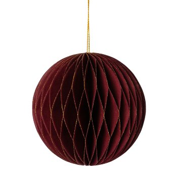 Paper ball hanger with gold,glitter edge GLAMOUR,