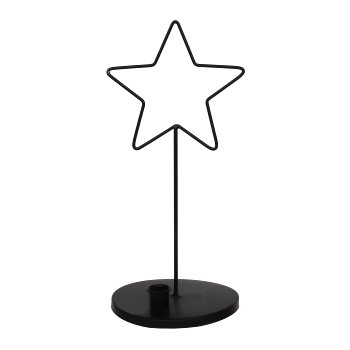 Metal star on base,candle holder, 16x16x36cm,