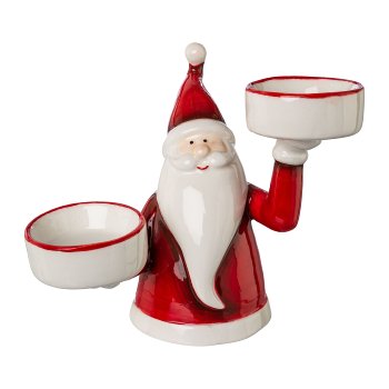 Ceramic Santa Claus, tea light holder KURT,