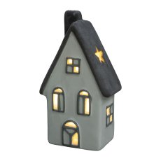 Ceramic house with flocked
