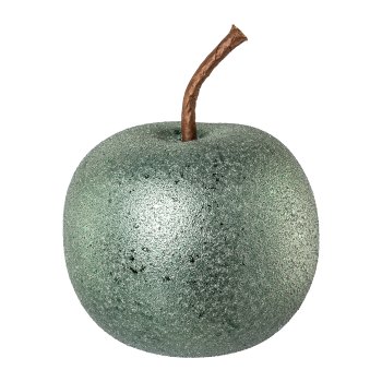 Ceramic apple ROUGH GLAMOUR, FINISH, 8x8x6,5cm, light green